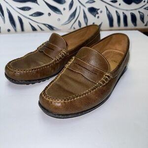 Martin Dingman Men's Penny Loafers Water Buffalo Brown Shoes 9M Brazil 532230M